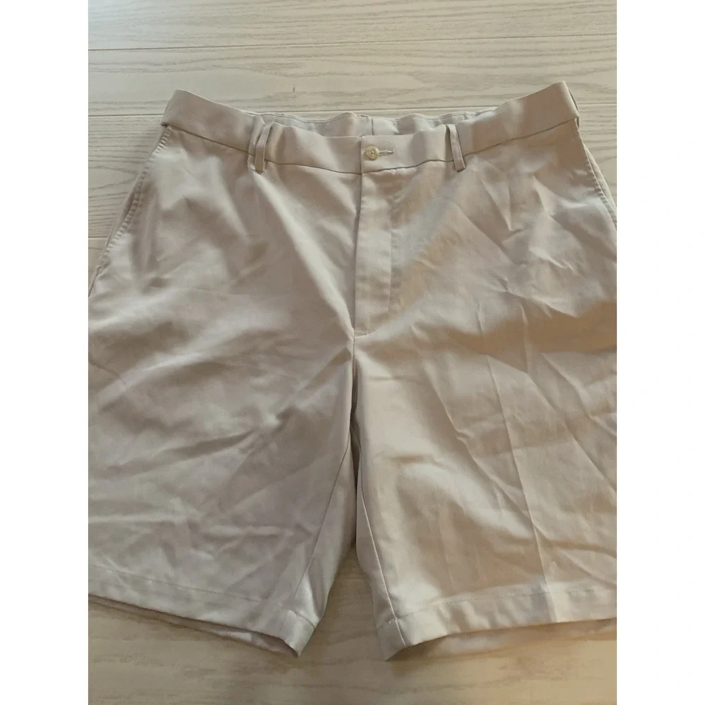PGA Tour Shorts Mens‎ 40 Stone Flat Front  Golf Chino